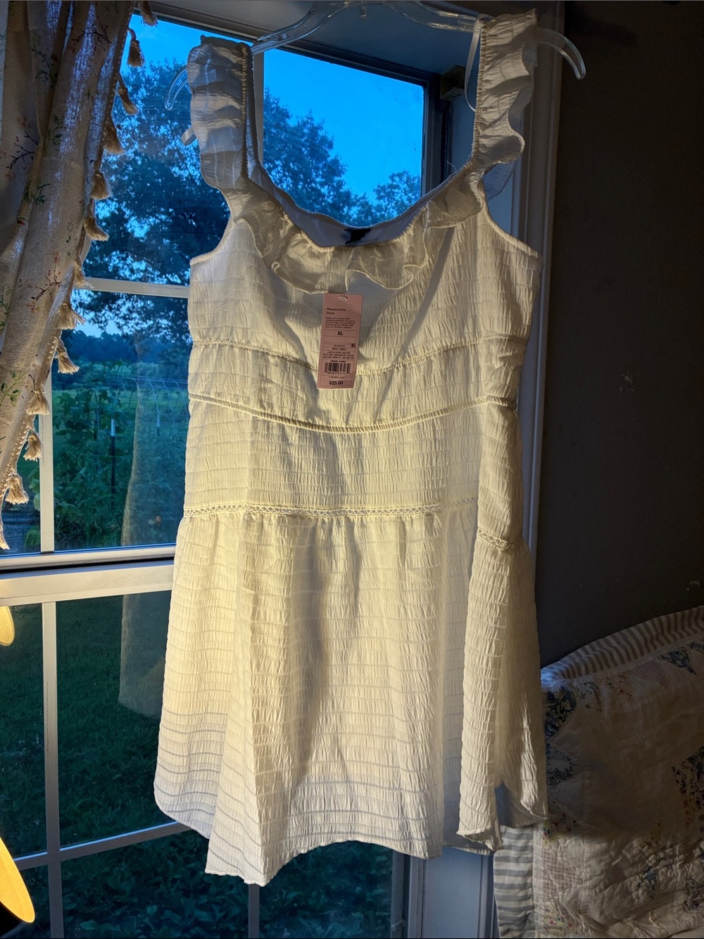Wild Fable White Ruffled Sleeve Sundress NWT XL